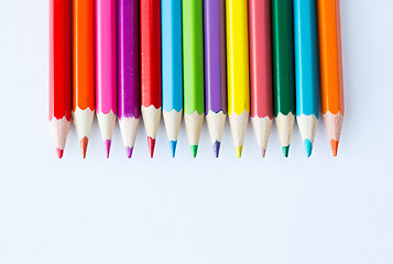 Image showing close up of crayons or color pencils