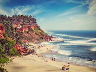 Image showing Varkala beach, Kerala, India