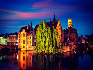 Image showing Bruges Brugge famous view, Belgium