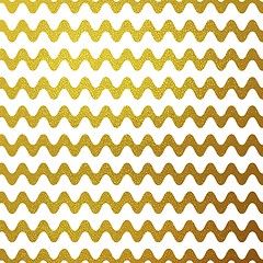 Image showing Gold glitter wavy stripes abstract background