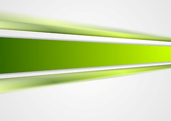 Image showing Green tech stripes blurred abstract design