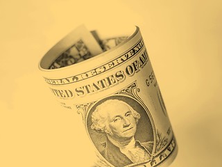Image showing Dollar notes 1 Dollar - vintage