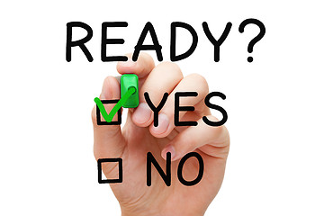 Image showing Ready Yes Or No Check Mark Concept