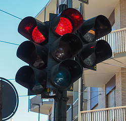 Image showing Red light traffic signal
