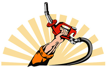 Image showing Hand with gasoline pump