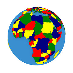 Image showing Africa on political model of Earth