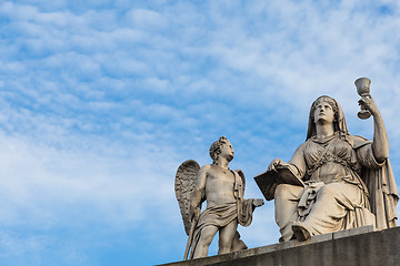 Image showing Turin, Italy - January 2016: Faith Statue