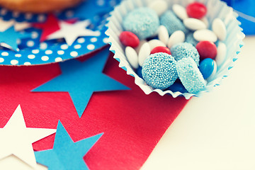 Image showing candies with star decoration on independence day