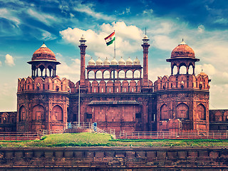 Image showing Red Fort Lal Qila. Delhi, India