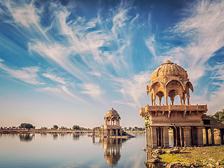 Image showing Indian landmark Gadi Sagar in Rajasthan