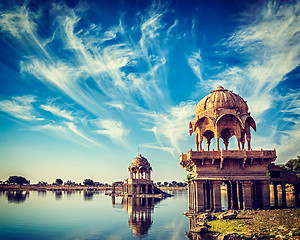 Image showing Indian landmark Gadi Sagar in Rajasthan