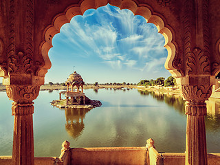 Image showing Indian landmark Gadi Sagar in Rajasthan