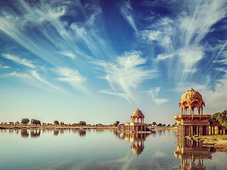 Image showing Indian landmark Gadi Sagar in Rajasthan