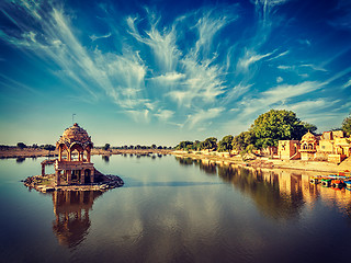 Image showing Indian landmark Gadi Sagar in Rajasthan