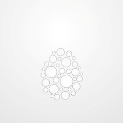 Image showing Abstract light grey Easter egg vector background