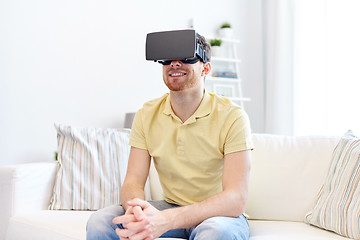 Image showing young man in virtual reality headset or 3d glasses