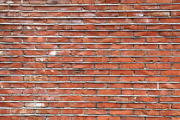 Image showing old wall with red bricks