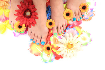 Image showing nice legs with pedicure