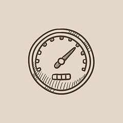 Image showing Speedometer sketch icon.