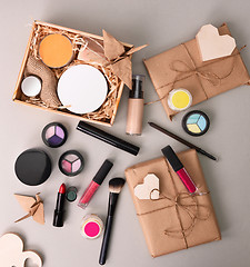 Image showing cosmetics set for make-up 