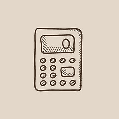 Image showing Calculator sketch icon.