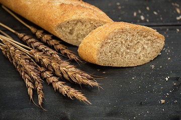 Image showing Bread composition with wheats