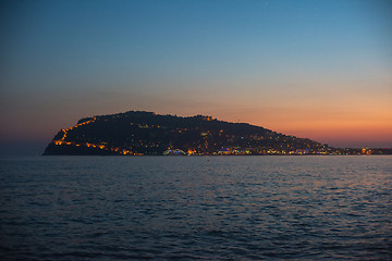 Image showing Evening at Alanya coast