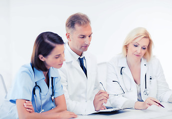 Image showing team or group of doctors on meeting