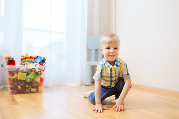 Image showing happy little baby boy at home