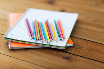 Image showing close up of crayons or color pencils