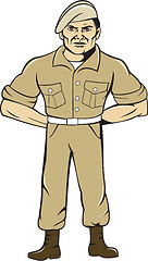 Image showing Ranger Standing Attention Cartoon