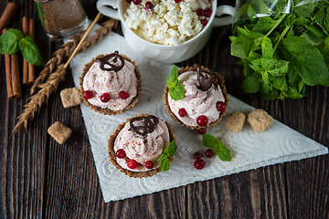 Image showing Homemade dessert from cottage cheese