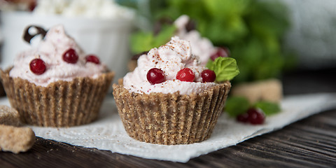 Image showing Homemade dessert from cottage cheese