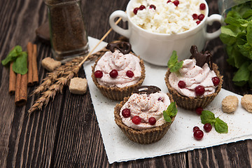 Image showing Homemade dessert from cottage cheese