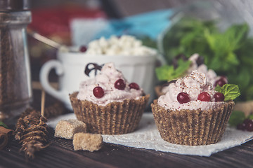 Image showing Homemade dessert from cottage cheese