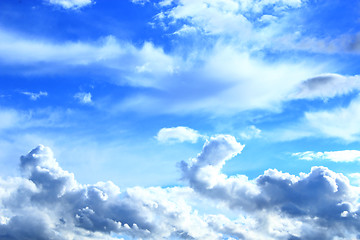 Image showing white clouds on blue sky