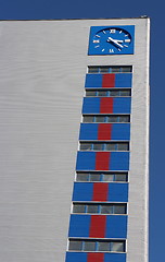 Image showing  blue clock tower