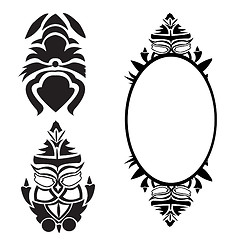 Image showing Decorative patterns on white background