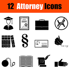 Image showing Set of attorney  icons