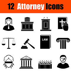 Image showing Set of attorney  icons