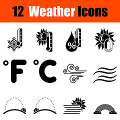 Image showing Set of weather icons