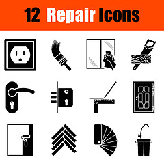 Image showing Set of flat repair icons