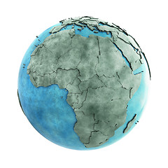 Image showing Africa on marble planet Earth