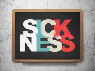 Image showing Health concept: Sickness on School board background