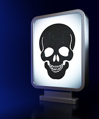 Image showing Health concept: Scull on billboard background