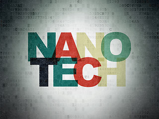 Image showing Science concept: Nanotech on Digital Data Paper background