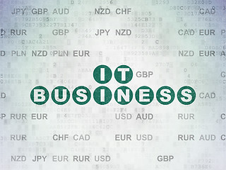 Image showing Business concept: IT Business on Digital Data Paper background