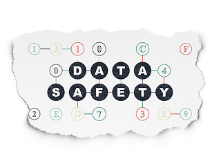 Image showing Information concept: Data Safety on Torn Paper background