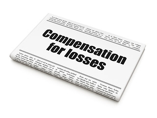 Image showing Money concept: newspaper headline Compensation For losses