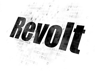 Image showing Political concept: Revolt on Digital background